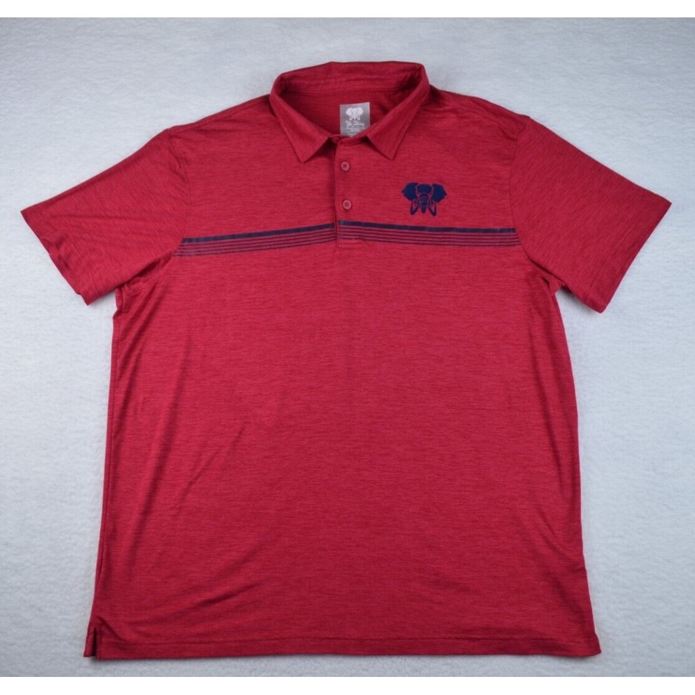 Black Tusk Shirt Mens Extra Large Red Doc Adams Golf Polo Elephant The Stripe